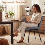 Hawsaiy PU Leather Dining Chairs Set of 2/4/6, Upholstered Kitchen Chairs with Crossed Metal Legs, Armless Side Chairs for Dining Room, Kitchen, Living Room