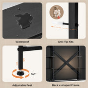 Hawsaiy Fabric Dresser Storage Cabinet with 9 Drawers and 2 Shelves, Tall Dresser Organizer with Side Pocket, Wood Top & Metal Frame for Bedroom, Closet, Entryway, Living Room,