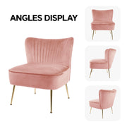 Hawsaiy Modern Velvet Accent Chair with Metal Legs