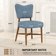 Hawsaiy Dining Chairs Set of 2/4/6, Upholstered Fabric Dining Room Chairs, Mid Century Modern Kitchen Chairs with Solid Wood Legs & Cross-Brace Support, Farmhouse Side Chairs for Dining Room