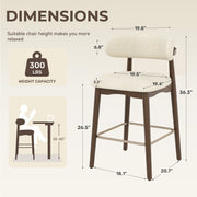 Hawsaiy Counter Height Bar Stools Set of 2, 26
