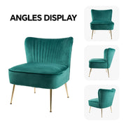 Hawsaiy Modern Velvet Accent Chair with Metal Legs
