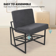 Hawsaiy Accent Chair with Metal Frame, Teddy Fleece Living Room Chairs with Foam Seat Cushions, Comfy Reading Armchair for Bedroom