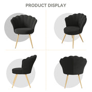 Hawsaiy Velvet Accent Chair with Gold Metal Legs for Bedroom,Living Room