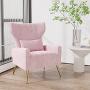 Hawsaiy Mid Century Modern Velvet Accent Chair Set of 1/2, High Back Armchair with Metal Legs, Upholstered Comfy Chair for Living Room and Bedroom