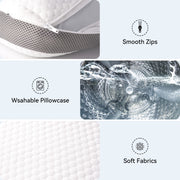 Hawsaiy 2 Pack Memory Foam Bed Pillow with Breathable Cover Support for Neck & Shoulder