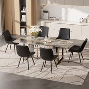 Hawsaiy Modern Faux Leather Dining Chair Set of 2/4/6 with Sturdy Metal Frame