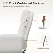 Hawsaiy Criss Cross Office Chair with Flip-Up Arms, Ergonomic Cross Legged Desk Chair, PU Leather Executive Computer Chair, 135° Reclining Plush Cushion, Pet-Friendly