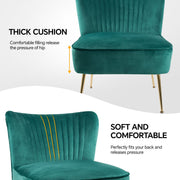 Hawsaiy Modern Velvet Accent Chair with Metal Legs