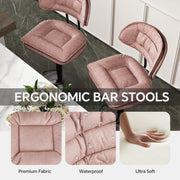 Hawsaiy Adjustable Ergonomic Design Barstools with Double-Layer Upholstered Set of 2/4 for Kitchen Island