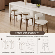 Hawsaiy Counter Height Bar Stools Set of 2, 26