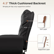 Hawsaiy Criss Cross Office Chair with Flip-Up Arms, Ergonomic Cross Legged Desk Chair, PU Leather Executive Computer Chair, 135° Reclining Plush Cushion, Pet-Friendly