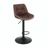 Hawsaiy Bar Stools Set of 2/4, Adjustable Swivel Counter Height Bar Stools with Back, Upholstered Modern Barstools with Diamond Stitching
