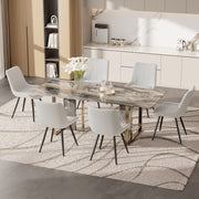 Hawsaiy Modern Faux Leather Dining Chair Set of 2/4/6 with Sturdy Metal Frame