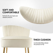 Hawsaiy Modern Velvet Accent Chair with Metal Legs