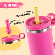 Hawsaiy 32/40 oz Stainless Steel Tumbler with Handle, Double Wall Vacuum Insulated for Fitness, Office, Car