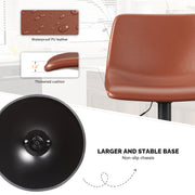 Hawsaiy Modern Swivel Bar Stools Set of 2/4, Adjustable Faux Leather Counter Height Chairs with Back for Kitchen Island