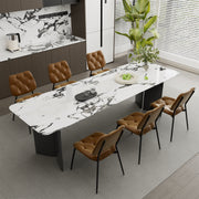 Hawsaiy Dining Chairs Set of 2, Mid Century Modern Upholstered PU Leather Kitchen Dining Room Accent Chairs with Metal Legs,Bentwood Cushion Seat for Living Room,Bedrooms