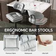 Hawsaiy Adjustable Ergonomic Design Barstools with Double-Layer Upholstered Set of 2/4 for Kitchen Island