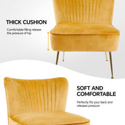 Hawsaiy Modern Velvet Accent Chair with Metal Legs