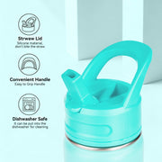 Hawsaiy 12oz Kids Water Bottle with Straw, Stainless Steel Insulated Toddler Water Bottle, Leak Proof BPA-Free Small Water Bottle for School Boys Girls