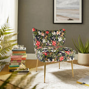 Hawsaiy Modern Velvet Accent Chair with Metal Legs