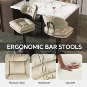 Hawsaiy Adjustable Ergonomic Design Barstools with Double-Layer Upholstered Set of 2/4 for Kitchen Island