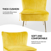 Hawsaiy Modern Velvet Accent Chair with Metal Legs