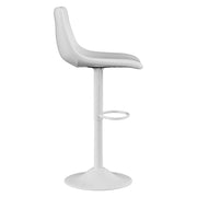 Nalupatio Bar Stools Set of 2/4, Adjustable Bar Stools with Back, Modern PU Leather Swivel Height Adjustable Stool Chair for Home Kitchen Island