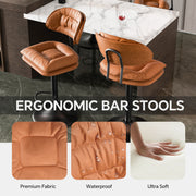 Hawsaiy Adjustable Ergonomic Design Barstools with Double-Layer Upholstered Set of 2/4 for Kitchen Island