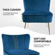 Hawsaiy Modern Velvet Accent Chair with Metal Legs