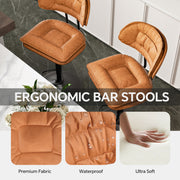 Hawsaiy Adjustable Ergonomic Design Barstools with Double-Layer Upholstered Set of 2/4 for Kitchen Island