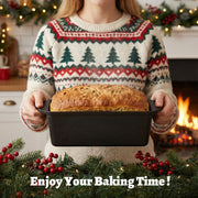 Hawsaiy 3.2 QT Cast Iron Bread Baking Dutch Oven with Lid & Accessories Set, Rectangular Non-Stick Bread Pan with Handles, Suitable for All Stoves, Baking Stewing Roasting