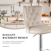 Hawsaiy Modern Upholstered Barstools Set of 2/4 with Tufted Velvet Backrest