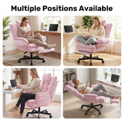 Hawsaiy Big and Tall Office Chair with Footrest, Ergonomic Executive Desk Chair with Flip-Up Arms, Reclining High Back Computer Chair with Headrest & Side Pockets