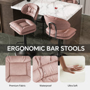 Hawsaiy Adjustable Ergonomic Design Barstools with Double-Layer Upholstered Set of 2/4 for Kitchen Island