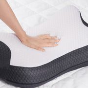 Hawsaiy 1/2 Pack Ergonomic Contour Memory Foam Pillow for Neck and Shoulder Pain Relief, Orthopedic Cervical Support Pillow with Washable Pillowcase, for Side, Back, and Stomach Sleepers