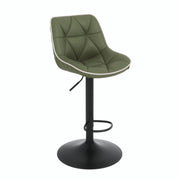 Hawsaiy Bar Stools Set of 2/4, Adjustable Swivel Counter Height Bar Stools with Back, Upholstered Modern Barstools with Diamond Stitching