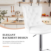 Hawsaiy Modern Upholstered Barstools Set of 2/4 with Tufted Velvet Backrest