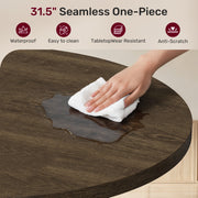 Hawsaiy Round Bar Table with Storage, 31.5