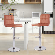 Hawsaiy Modern Adjustable Swivel Bar Stools Set of 2/4, PU Leather Bar Chairs with Footrest