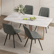 Nalupatio Dining Chairs Set of 2 Modern Upholstered Dining Table Chairs with High Back Ergonomic Leather Dining Room Chairs for Kitchen Living Room Dark Brown