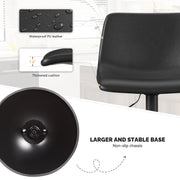 Hawsaiy Modern Swivel Bar Stools Set of 2/4, Adjustable Faux Leather Counter Height Chairs with Back for Kitchen Island