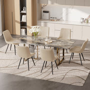 Hawsaiy Modern Faux Leather Dining Chair Set of 2/4/6 with Sturdy Metal Frame