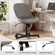 Hawsaiy Shell-Shaped Swivel Office Chair, 360° Rotating Vanity Desk Chair with Rocking Function for Home Office, Bedroom, Makeup Vanity