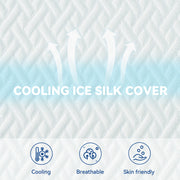 Hawsaiy 4 Inch Mattress Topper White Memory Foam Mattress Topper Extra Firm Back Pain Relief Enhanced Cooling Pad for Back Pain, High Support