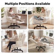 Hawsaiy Big and Tall Office Chair with Footrest, Ergonomic Executive Desk Chair with Flip-Up Arms, Reclining High Back Computer Chair with Headrest & Side Pockets