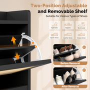 Hawsaiy Slim Entryway Shoe Storage Cabinet with 2/3 Flip Drawers, Narrow Freestanding Shoe Organizer Holds 16–20 Pairs, Space-Saving Wooden Shoe Rack for Hallway, Foyer