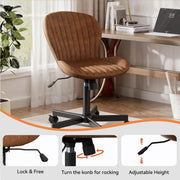 Hawsaiy Shell-Shaped Swivel Office Chair, 360° Rotating Vanity Desk Chair with Rocking Function for Home Office, Bedroom, Makeup Vanity