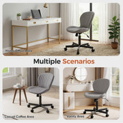 Hawsaiy Shell-Shaped Swivel Office Chair, 360° Rotating Vanity Desk Chair with Rocking Function for Home Office, Bedroom, Makeup Vanity